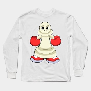 Chess piece Pawn as Boxer with Boxing gloves Long Sleeve T-Shirt